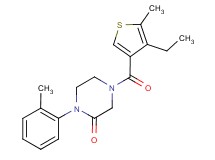 4-[(4-ethyl-5-methyl-3-thienyl)carbonyl]-1-(2-methylphenyl)-2-piperazinone