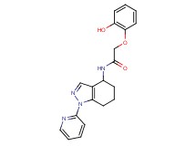 2-(2-hydroxyphenoxy)-N-(1-pyridin-2-yl-4,5,6,7-tetrahydro-1H-indazol-4-yl)acetamide