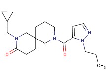 2-(cyclopropylmethyl)-8-[(1-propyl-1H-pyrazol-5-yl)carbonyl]-2,8-diazaspiro[5.5]undecan-3-one