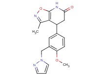 4-[4-methoxy-3-(1H-pyrazol-1-ylmethyl)phenyl]-3-methyl-4,7-dihydroisoxazolo[5,4-b]pyridin-6(5H)-one