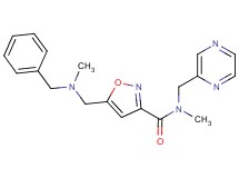 5-{[benzyl(methyl)amino]methyl}-N-methyl-N-(pyrazin-2-ylmethyl)isoxazole-3-carboxamide