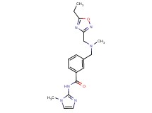 3-{[[(5-ethyl-1,2,4-oxadiazol-3-yl)methyl](methyl)amino]methyl}-N-(1-methyl-1H-imidazol-2-yl)benzamide