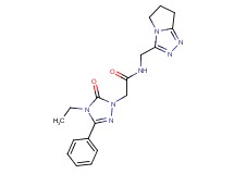 N-(6,7-dihydro-5H-pyrrolo[2,1-c][1,2,4]triazol-3-ylmethyl)-2-(4-ethyl-5-oxo-3-phenyl-4,5-dihydro-1H-1,2,4-triazol-1-yl)acetamide
