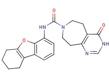 4-oxo-N-(6,7,8,9-tetrahydrodibenzo[b,d]furan-4-yl)-3,4,5,6,8,9-hexahydro-7H-pyrimido[4,5-d]azepine-7-carboxamide