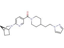 (1S*,4S*)-2-[5-({4-[2-(1H-pyrazol-1-yl)ethyl]-1-piperidinyl}carbonyl)-2-pyridinyl]-2-azabicyclo[2.2.1]heptane
