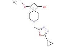 (1R*,3S*)-7-[(5-cyclopropyl-1,3,4-oxadiazol-2-yl)methyl]-3-ethoxy-7-azaspiro[3.5]nonan-1-ol