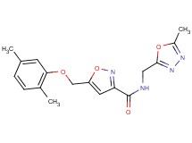 5-[(2,5-dimethylphenoxy)methyl]-N-[(5-methyl-1,3,4-oxadiazol-2-yl)methyl]isoxazole-3-carboxamide