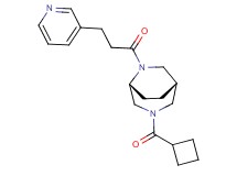(1S*,5R*)-3-(cyclobutylcarbonyl)-6-[3-(3-pyridinyl)propanoyl]-3,6-diazabicyclo[3.2.2]nonane