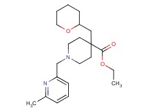 ethyl 1-[(6-methyl-2-pyridinyl)methyl]-4-(tetrahydro-2H-pyran-2-ylmethyl)-4-piperidinecarboxylate