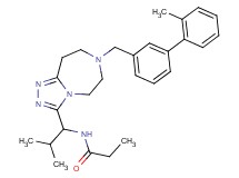 N-(2-methyl-1-{7-[(2'-methyl-3-biphenylyl)methyl]-6,7,8,9-tetrahydro-5H-[1,2,4]triazolo[4,3-d][1,4]diazepin-3-yl}propyl)propanamide