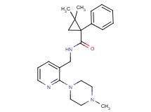 2,2-dimethyl-N-{[2-(4-methylpiperazin-1-yl)pyridin-3-yl]methyl}-1-phenylcyclopropanecarboxamide