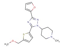 4-{3-(2-furyl)-5-[5-(methoxymethyl)-2-thienyl]-1H-1,2,4-triazol-1-yl}-1-methylpiperidine