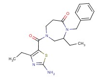 1-[(2-amino-4-ethyl-1,3-thiazol-5-yl)carbonyl]-4-benzyl-3-ethyl-1,4-diazepan-5-one