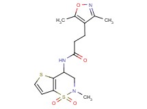 3-(3,5-dimethylisoxazol-4-yl)-N-(2-methyl-1,1-dioxido-3,4-dihydro-2H-thieno[2,3-e][1,2]thiazin-4-yl)propanamide