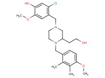 5-chloro-4-{[3-(2-hydroxyethyl)-4-(4-methoxy-2,3-dimethylbenzyl)-1-piperazinyl]methyl}-2-methoxyphenol