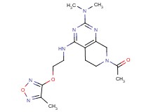 7-acetyl-N~2~,N~2~-dimethyl-N~4~-{2-[(4-methyl-1,2,5-oxadiazol-3-yl)oxy]ethyl}-5,6,7,8-tetrahydropyrido[3,4-d]pyrimidine-2,4-diamine