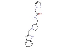 N-{[1-(1H-indol-2-ylmethyl)pyrrolidin-3-yl]methyl}-2-(1H-pyrazol-1-yl)acetamide
