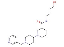 N-(4-hydroxybutyl)-1'-(pyridin-3-ylmethyl)-1,4'-bipiperidine-3-carboxamide