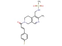 N-({7-[(2E)-3-(4-fluorophenyl)-2-propenoyl]-3-methyl-5,6,7,8-tetrahydro-2,7-naphthyridin-4-yl}methyl)methanesulfonamide