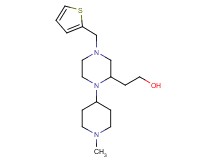2-[1-(1-methyl-4-piperidinyl)-4-(2-thienylmethyl)-2-piperazinyl]ethanol