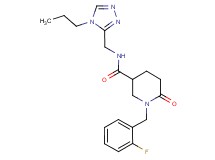 1-(2-fluorobenzyl)-6-oxo-N-[(4-propyl-4H-1,2,4-triazol-3-yl)methyl]-3-piperidinecarboxamide