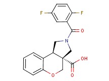 (3aR*,9bR*)-2-(2,5-difluorobenzoyl)-1,2,3,9b-tetrahydrochromeno[3,4-c]pyrrole-3a(4H)-carboxylic acid