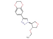 4-(2,3-dihydro-1,4-benzodioxin-6-yl)-1-[(3S*,4R*)-4-ethoxytetrahydrofuran-3-yl]-1H-1,2,3-triazole