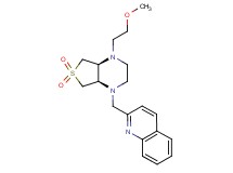 2-{[(4aS*,7aR*)-4-(2-methoxyethyl)-6,6-dioxidohexahydrothieno[3,4-b]pyrazin-1(2H)-yl]methyl}quinoline