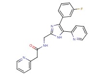 N-{[4-(3-fluorophenyl)-5-pyridin-2-yl-1H-imidazol-2-yl]methyl}-2-pyridin-2-ylacetamide