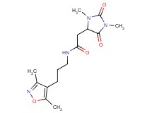 2-(1,3-dimethyl-2,5-dioxo-4-imidazolidinyl)-N-[3-(3,5-dimethyl-4-isoxazolyl)propyl]acetamide