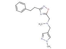 N-methyl-1-(1-methyl-1H-pyrazol-4-yl)-N-{[3-(2-phenylethyl)-1,2,4-oxadiazol-5-yl]methyl}methanamine