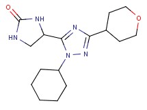 4-[1-cyclohexyl-3-(tetrahydro-2H-pyran-4-yl)-1H-1,2,4-triazol-5-yl]imidazolidin-2-one
