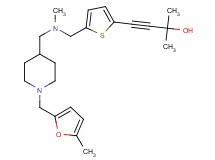 2-methyl-4-(5-{[methyl({1-[(5-methyl-2-furyl)methyl]-4-piperidinyl}methyl)amino]methyl}-2-thienyl)-3-butyn-2-ol