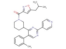4-{1-[(5-isobutyl-3-isoxazolyl)carbonyl]-3-piperidinyl}-5-(2-methylphenyl)-2-(4-pyridinyl)pyrimidine