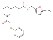 N-[(5-methyl-2-furyl)methyl]-3-{1-[(2-pyrimidinylthio)acetyl]-3-piperidinyl}propanamide