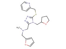 (2-furylmethyl)methyl{[5-[(2-pyridinylmethyl)thio]-4-(tetrahydro-2-furanylmethyl)-4H-1,2,4-triazol-3-yl]methyl}amine