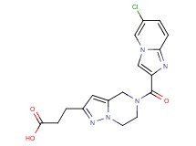 3-{5-[(6-chloroimidazo[1,2-a]pyridin-2-yl)carbonyl]-4,5,6,7-tetrahydropyrazolo[1,5-a]pyrazin-2-yl}propanoic acid