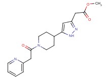 methyl {5-[1-(pyridin-2-ylacetyl)piperidin-4-yl]-1H-pyrazol-3-yl}acetate