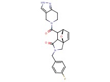 (3aR*,6S*)-2-(4-fluorobenzyl)-7-(2,4,6,7-tetrahydro-5H-pyrazolo[4,3-c]pyridin-5-ylcarbonyl)-2,3,7,7a-tetrahydro-3a,6-epoxyisoindol-1(6H)-one