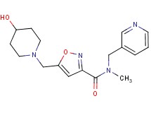 5-[(4-hydroxypiperidin-1-yl)methyl]-N-methyl-N-(pyridin-3-ylmethyl)isoxazole-3-carboxamide