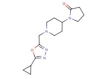 1-{1-[(5-cyclopropyl-1,3,4-oxadiazol-2-yl)methyl]piperidin-4-yl}pyrrolidin-2-one