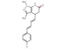 4-[(1E,3E)-4-(4-chlorophenyl)buta-1,3-dien-1-yl]-1,3-dimethyl-1,4,5,7-tetrahydro-6H-pyrazolo[3,4-b]pyridin-6-one