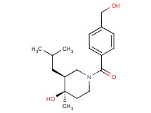 (3S*,4R*)-1-[4-(hydroxymethyl)benzoyl]-3-isobutyl-4-methyl-4-piperidinol