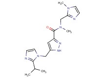 5-[(2-isopropyl-1H-imidazol-1-yl)methyl]-N-methyl-N-[(1-methyl-1H-imidazol-2-yl)methyl]-1H-pyrazole-3-carboxamide