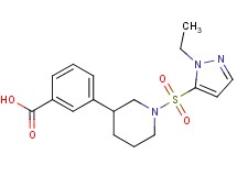 3-{1-[(1-ethyl-1H-pyrazol-5-yl)sulfonyl]piperidin-3-yl}benzoic acid