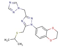 1-(2,3-dihydro-1,4-benzodioxin-6-yl)-5-[(isopropylthio)methyl]-3-(1H-1,2,4-triazol-1-ylmethyl)-1H-1,2,4-triazole