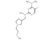5-fluoro-N~2~-{[1-(2-methoxyethyl)pyrrolidin-3-yl]methyl}-N~2~,N~4~,N~4~-trimethylpyrimidine-2,4-diamine