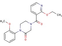 4-[(2-ethoxy-3-pyridinyl)carbonyl]-1-(2-methoxyphenyl)-2-piperazinone