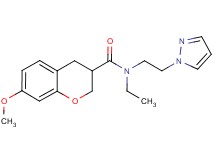 N-ethyl-7-methoxy-N-[2-(1H-pyrazol-1-yl)ethyl]chromane-3-carboxamide