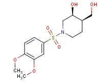(3S*,4R*)-1-[(3,4-dimethoxyphenyl)sulfonyl]-4-(hydroxymethyl)-3-piperidinol